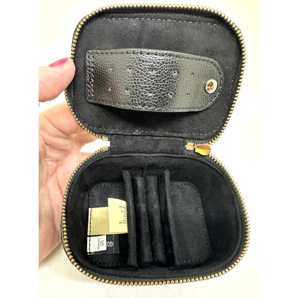 KATE SPADE Jasmine Laurel Way Black Glitter Jewelry Box Travel Case Holder - Picture 4 of 4